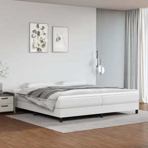 vidaXL-Boxspringframe-kunstleer-wit-200x200-cm