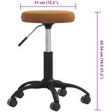 vidaXL - Massagekruk - fluweel - bruin