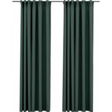 vidaXL-Gordijnen-linnen-look-verduisterend-haken-2-st-140x225-cm-groen