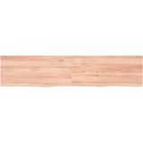 vidaXL Tafelblad 180x40x(2-4)cm behandeld massief eikenhout lichtbruin