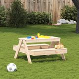 vidaXL Picknicktafel voor kinderen 88x97x52 cm massief grenenhout