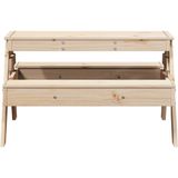 vidaXL Picknicktafel voor kinderen 88x97x52 cm massief grenenhout