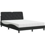 vidaXL Bed met matras fluweel zwart 120x200 cm