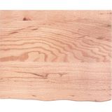 vidaXL Tafelblad 60x50x(2-6) cm behandeld massief eikenhout lichtbruin