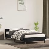 VidaXL Bedframe met Hoofdeinde Fluweel Zwart 90x190 cm