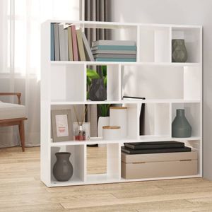 vidaXL Boekenkast/kamerscherm 105x24x102 cm hoogglans wit