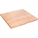 vidaXL Tafelblad 60x60x2 cm behandeld massief eikenhout lichtbruin