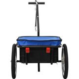 vidaXL Fietstrailer/trekwagen 155x60x83 cm staal blauw