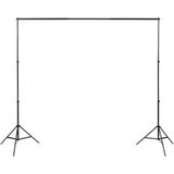 vidaXL Fotostudioset met 3 katoenen achtergronden en frame 3x5 m