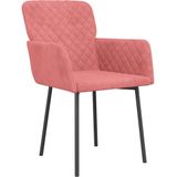 VidaXL Eetkamerstoelen 2 st. Fluweel Roze