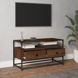 VidaXL Tv-meubel 80x35x45 cm - Bewerkt Hout - Bruineikenkleurig