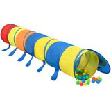vidaXL Kinderspeeltunnel met 250 ballen 245 cm polyester meerkleurig