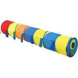 vidaXL Kinderspeeltunnel met 250 ballen 245 cm polyester meerkleurig