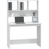 vidaXL-Bureau-met-schappen-102x45x148-cm-bewerkt-hout-wit