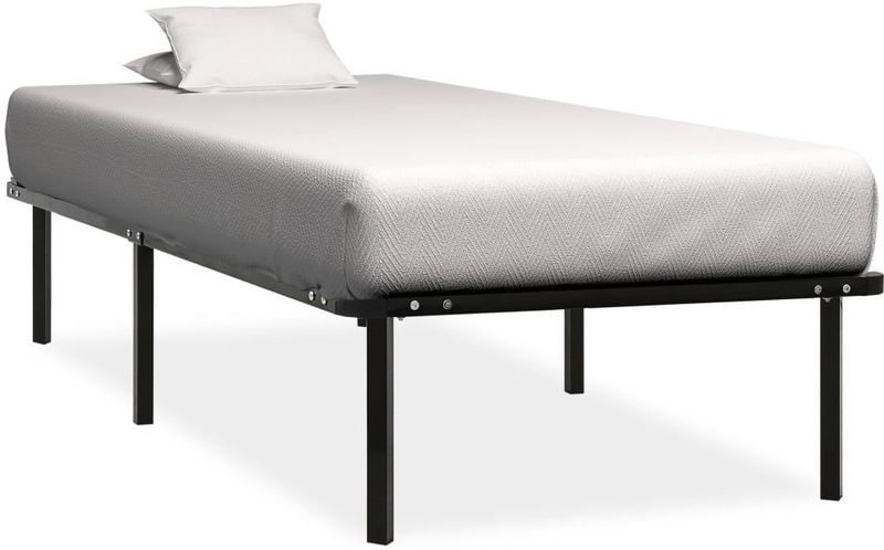vidaXL Bedframe metaal zwart 100x200 cm