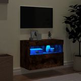 vidaXL Tv-wandmeubel met LED-verlichting 60x30x40 cm gerookt eiken