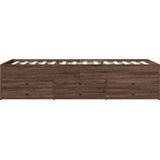 vidaXL Slaapbank met lades 90x200 cm bewerkt hout bruin eikenkleurig