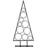 vidaXL Kerstdecoratie kerstboom 90 cm metaal zwart