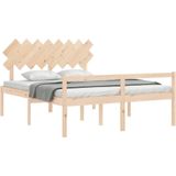 VidaXL Bedframe Massief Hout 160x200 cm met Hoofdbord