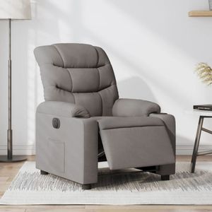 vidaXL Fauteuil verstelbaar elektrisch stof taupe