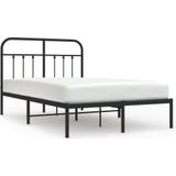 vidaXL-Bedframe-met-hoofdbord-metaal-zwart-120x200-cm