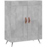 vidaXL Hoge kast 69,5x34x180 cm bewerkt hout betongrijs