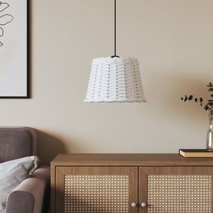 vidaXL Plafondlampenkap Ø30x20 cm wicker wit