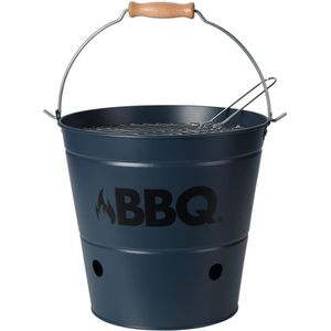 ProGarden Barbecue emmer BBQ 26 cm matblauw