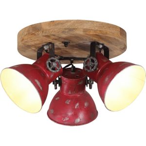 vidaXL Plafondlamp 25 W E27 35x35x25 cm verweerd rood