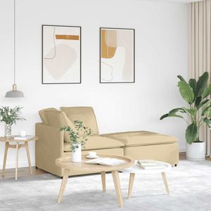 vidaXL Modulaire bank met voetenbank en kussens corduroy stof