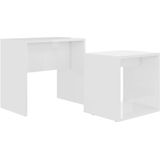 VidaXL Salontafelset 48x30x45 cm - Hoogglans Wit