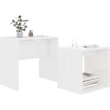 VidaXL Salontafelset 48x30x45 cm - Hoogglans Wit