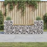 vidaXL Tuinbank schanskorfontwerp 183x41x60,5 cm geïmpregneerd hout