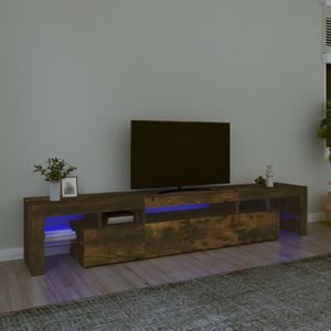 vidaXL Tv-meubel LED-verlichting 215x36,5x40 cm gerookt eikenkleurig