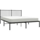 VidaXL Bedframe Hoofdbord Metaal Zwart 160x200 cm