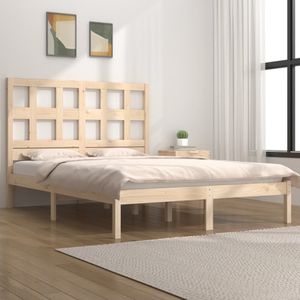 vidaXL Bedframe massief grenenhout 160x200 cm