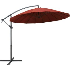 vidaXL Zweefparasol met aluminium paal 3 m terracotta