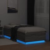 vidaXL Bedframe met LED-verlichting grijs sonoma eiken 100x200 cm