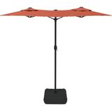 vidaXL Parasol dubbel 316x240 cm terracottakleurig