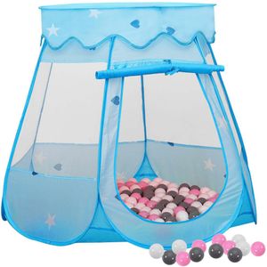 vidaXL Kinderspeeltent met 250 ballen 102x102x82 cm blauw