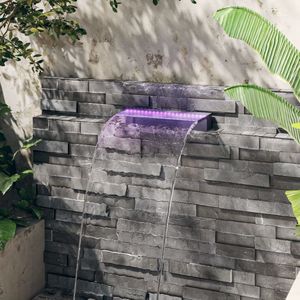 vidaXL - Watervaloverlaat - met - RGB - LED's - 45 - cm - acryl