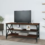 VidaXL Tv-meubel 100x40x50 cm - Bewerkt Hout - Bruineikenkleurig