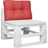 vidaXL Palletkussen 60x40x12 cm stof rood