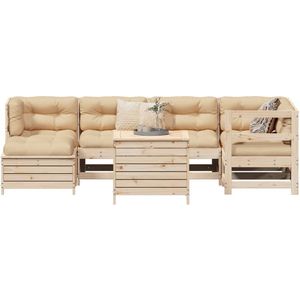vidaXL 7-delige Loungeset massief grenenhout