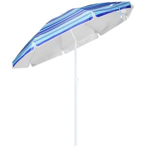 Blauwe gestreepte parasol met kantelmechanisme 200 cm - Parasols kopen?  Vergelijk de beste prijs op beslist.nl