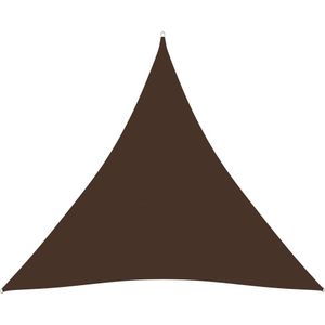 vidaXL Zonnescherm driehoekig 3,6x3,6x3,6 m oxford stof bruin