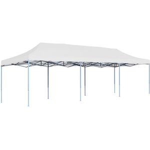 VidaXL Partytent Pop-up 3x9 m Wit - Eenvoudig op te zetten en ruimtelijke witte partytent