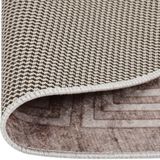 vidaXL Vloerkleed wasbaar anti-slip 120 cm beige