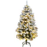 vidaXL Kunstkerstboom met scharnieren 150 LED's en kerstballen 150 cm