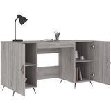 VidaXL Bureau 140x50x75 cm Bewerkt Hout Grijs Sonoma Eiken